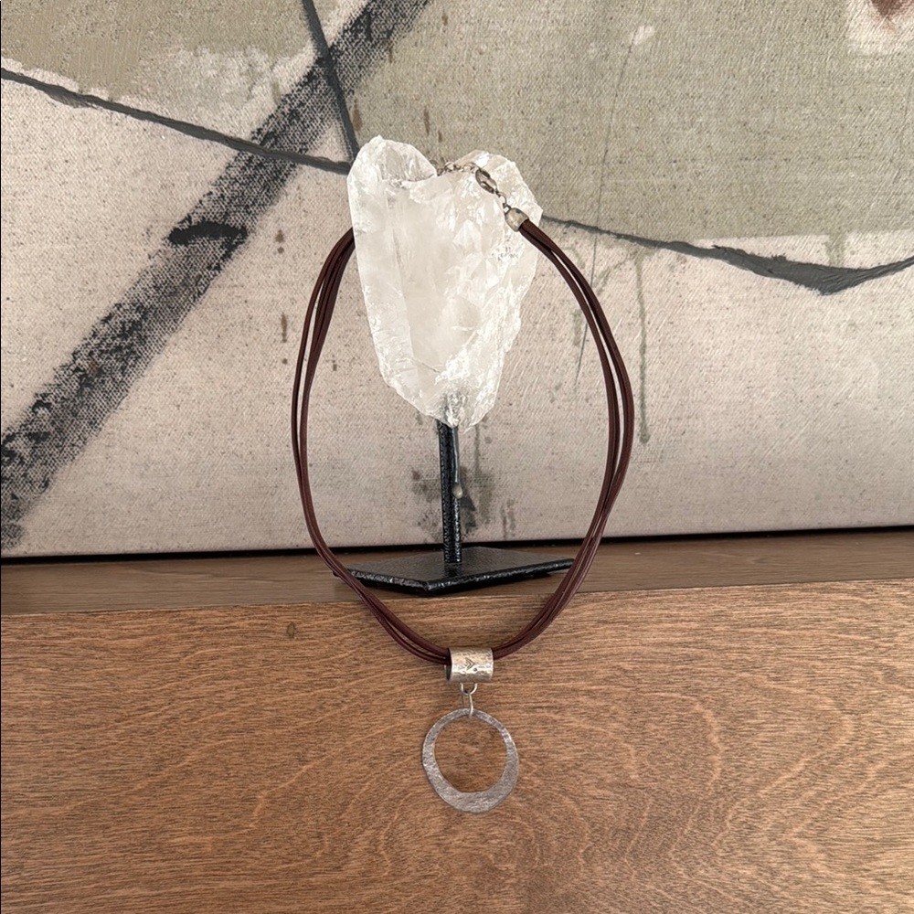 Silpada Textured Circle Necklace